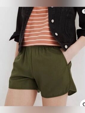 Madewell Olive Athletic Shorts